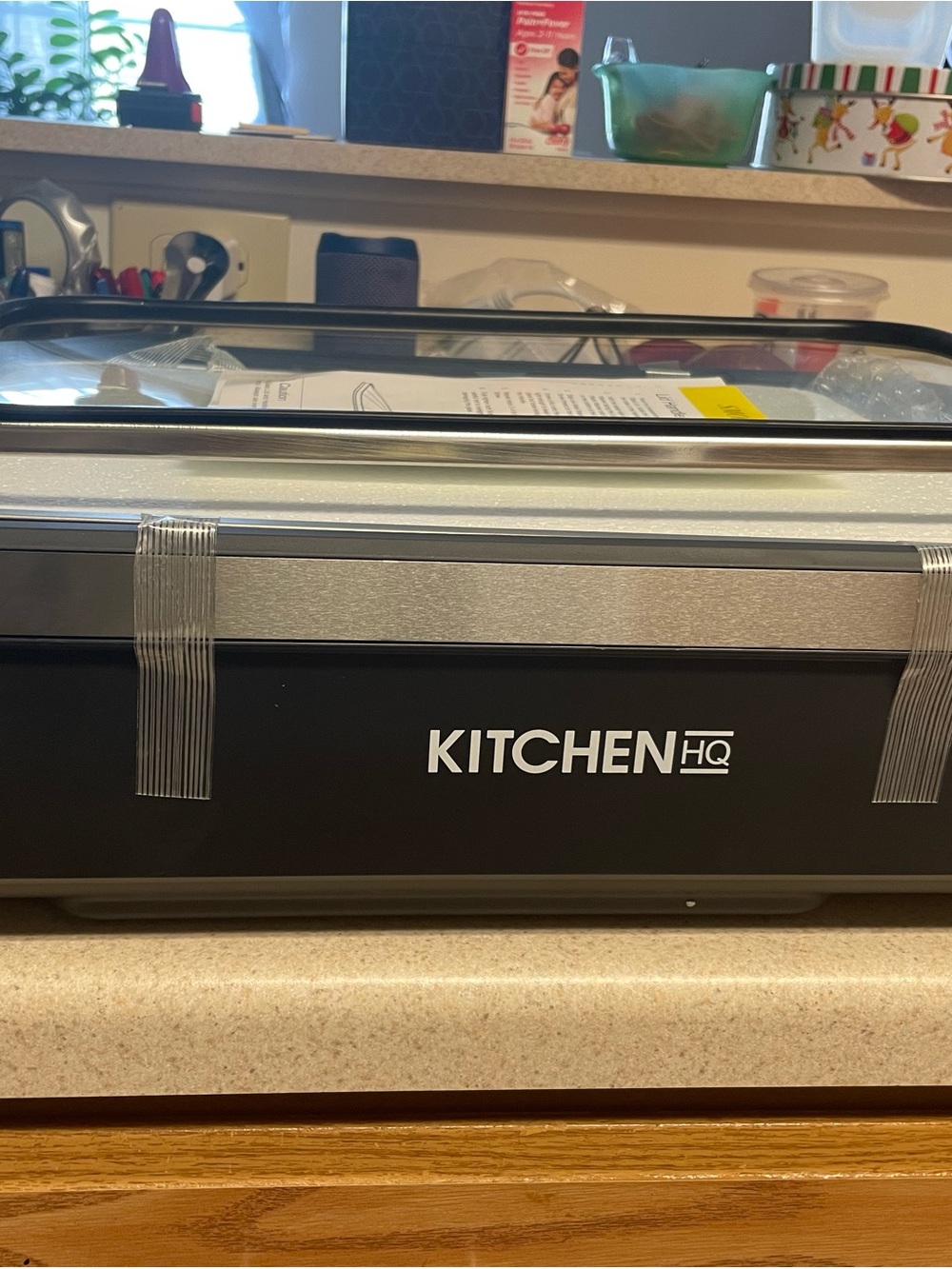 Kitchen HQ Electric smokeless grill with Clear Lid